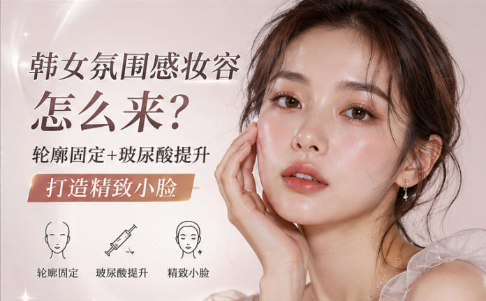 韩女氛围感妆容怎么来？轮廓固定+玻尿酸提升打造精致小脸