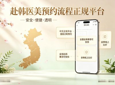 赴韩医美预约流程正规平台怎么找？中文正规平台提前2周预约+全套赴韩事项可安排+全韩线上比价