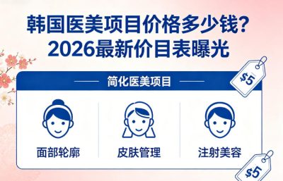 韩国医美项目价格多少钱？2026最新价目表曝光，轻医美到轮廓整形全都有！