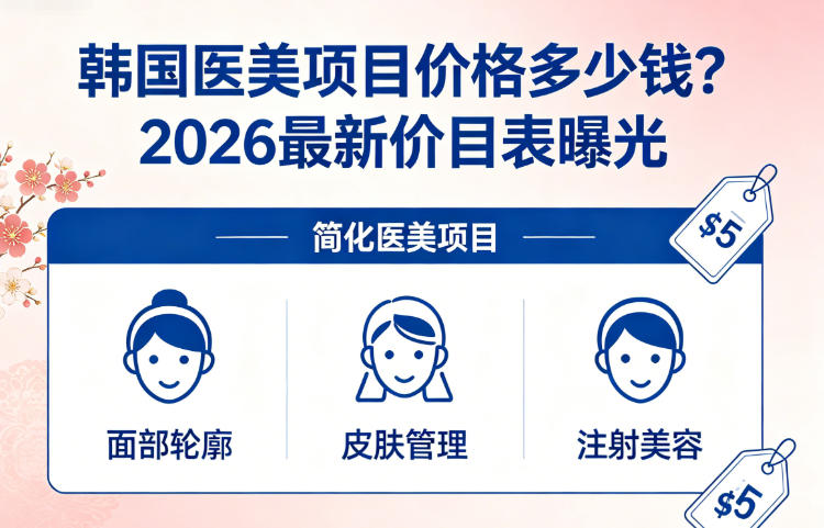 韩国医美项目价格多少钱？2026最新价目表曝光，轻医美到轮廓整形全都有！